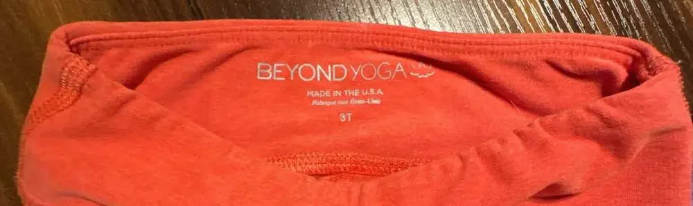 Beyond Yoga Toddler Kids Leggings Lot Size 3T Orange Purple Ombre